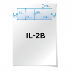 INTEGRATED LABEL -  2 LABELS PER SHEET - IL2B-L 